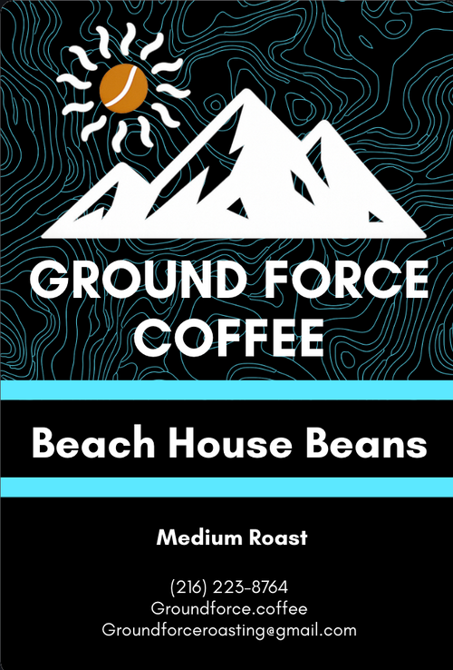 Ground Force Coffee Beach House Beans label